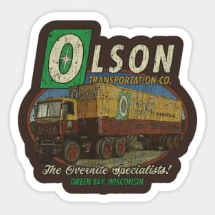 Olson Transportation Co. 1927 Sticker